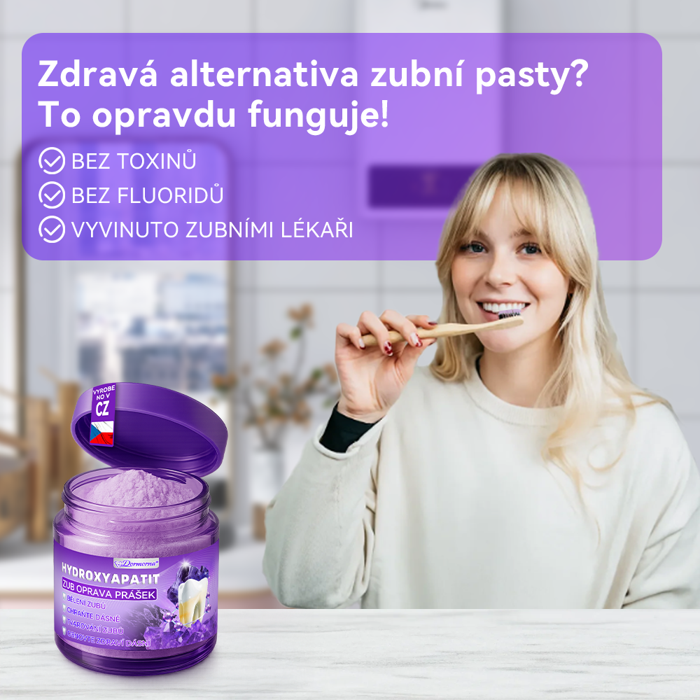 𝑫𝒐𝒓𝒎𝒐𝒓𝒏𝒂® Hydroxyapatit Zub Oprava Prášek✅Účinně léčí zubní kaz, problémy s dásněmi, citlivé zuby, afty a žluté zuby, zároveň zlepšuje celkové ústní zdraví.💎