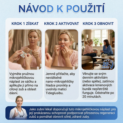 𝑮𝒍𝒊𝒎𝒎𝒆𝒓𝒍𝒚®🦷  𝑻𝒊𝒅𝒆𝒈𝒍𝒖𝒔𝒊𝒃 𝑴𝒊𝒄𝒓𝒐𝒏𝒆𝒆𝒅𝒍𝒆 𝑷𝒂𝒕𝒄𝒉 𝒏𝒂 𝒐𝒑𝒓𝒂𝒗𝒖 𝒛𝒖𝒃ů 𝒂 𝒅á𝒔𝒏í | Pokročilé náplasti pro aktivaci kmenových buněk zubů 👩‍⚕️ (Obnova zubní skloviny a dentinu • Posílení dásní • Odstranění zubního kamene a zápachu • Zastavení citlivosti zubů)💎