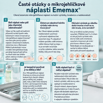 𝐄𝐦𝐞𝐦𝐚𝐱® 2v1 mikrojádrová a hydrokoloidní náplast na odstranění znamének (bez bolesti, bez jizev)🍁