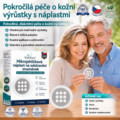 𝐄𝐦𝐞𝐦𝐚𝐱® 2v1 mikrojádrová a hydrokoloidní náplast na odstranění znamének (bez bolesti, bez jizev)🍁