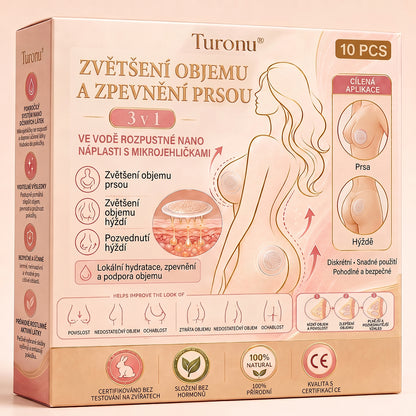 Turonu® Pokročilá nano-mikrojehličková náplast pro cílené zvětšení prsou 🥇