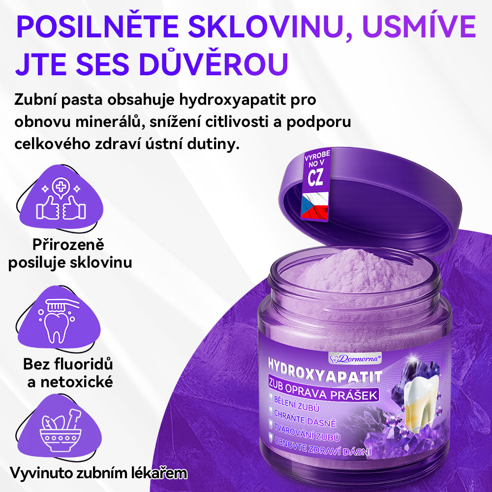 𝑫𝒐𝒓𝒎𝒐𝒓𝒏𝒂® Hydroxyapatit Zub Oprava Prášek✅Účinně léčí zubní kaz, problémy s dásněmi, citlivé zuby, afty a žluté zuby, zároveň zlepšuje celkové ústní zdraví.💎