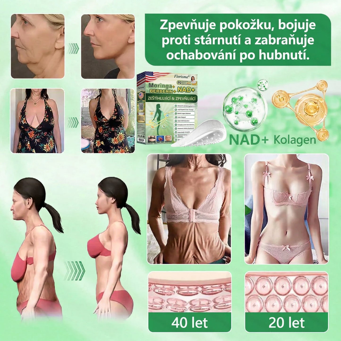 【Poslední den akce – sleva 80 %】✅ Florisma® Moringa + Berberin + NAD+ 2v1✨ Pokročilá náplast s nano-mikrojehličkami📦 7 náplastí v balení · zásoba na 1 týden